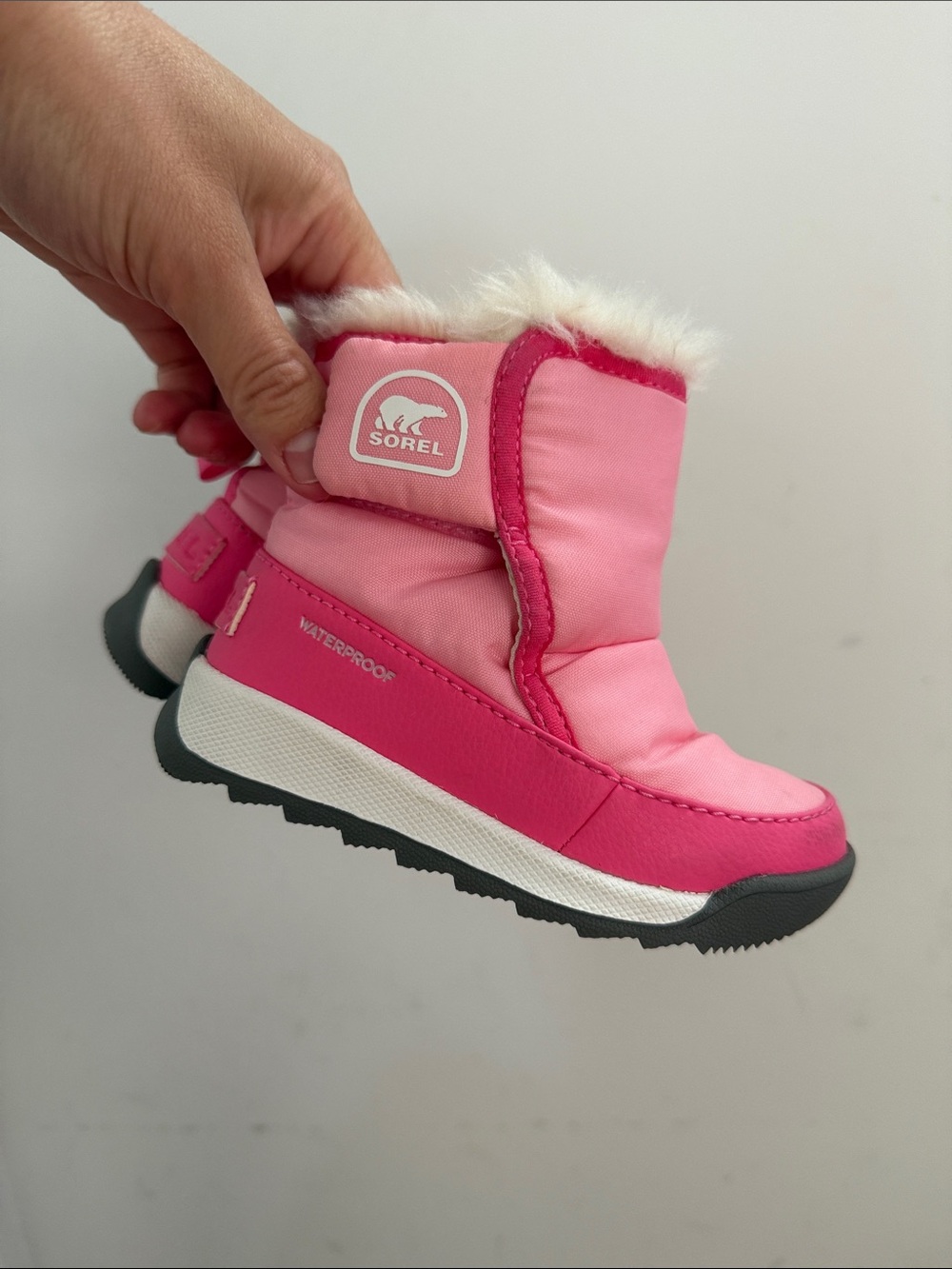 Sorel Kids Pink Faux-Fur Waterproof Boot